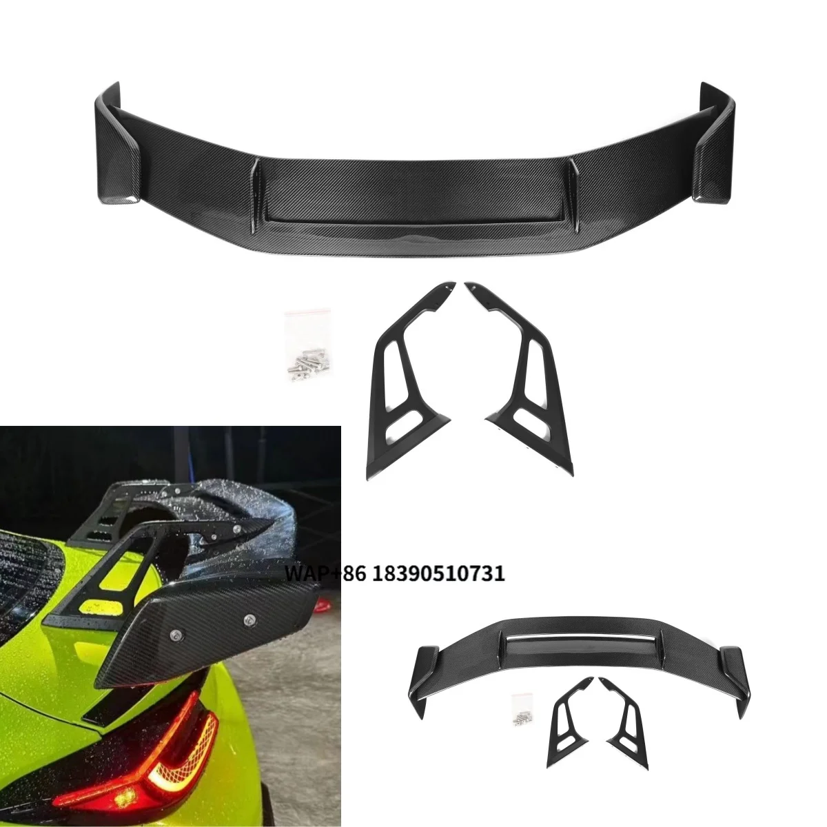 

AO Style Good Fitment Carbon Fiber Rear Spoiler Wings Ducktail Universal Auto Tail Spoiler for Cars Single Deck