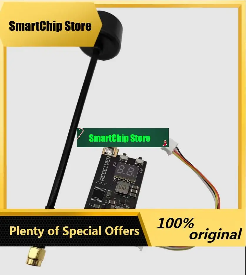 SmCpFPV 3.3G 64CH VRX FPV Wireless Image Transmission Analog Receiver Frequency Range 3060-3500MHz Automatic Channel Search FT35