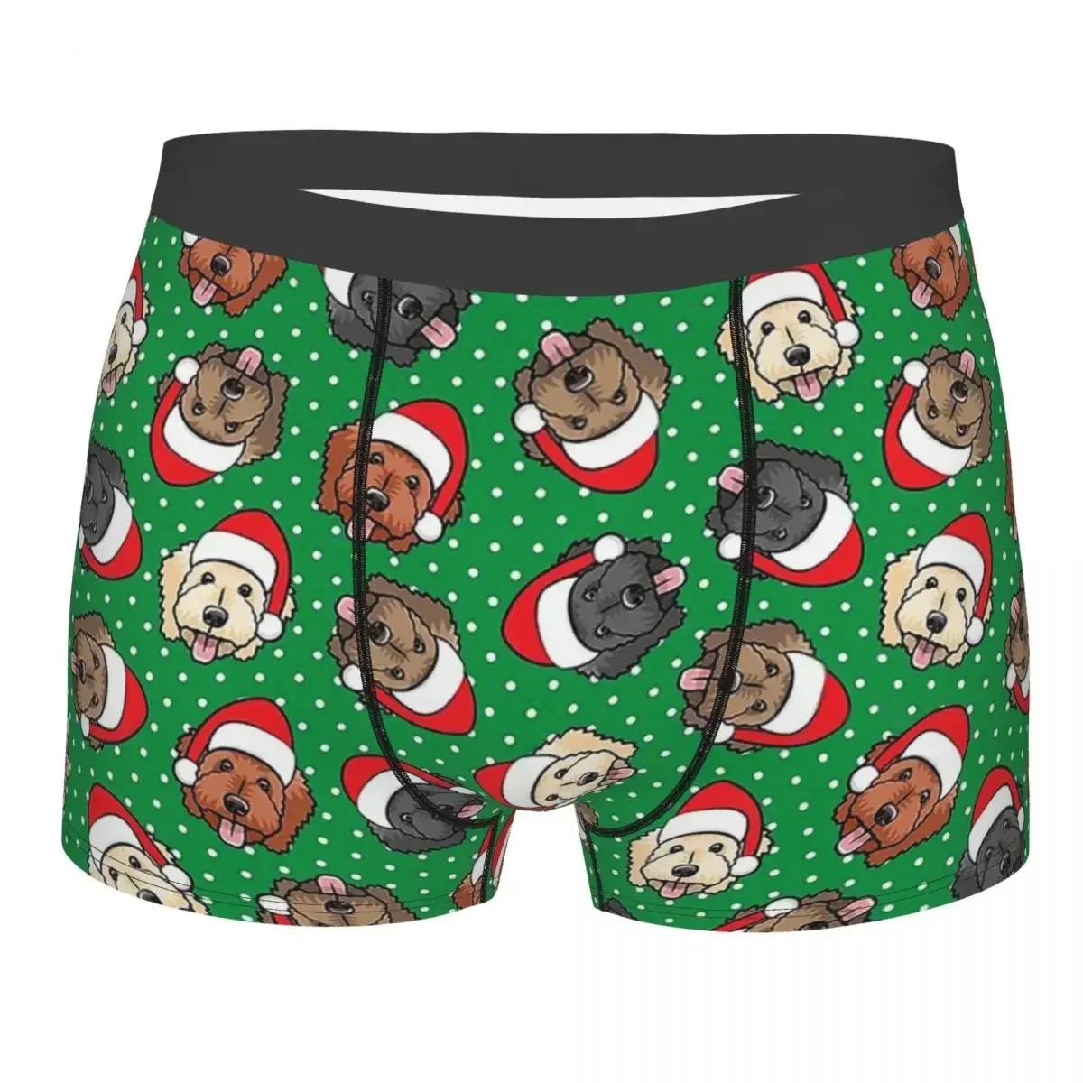 Christmas Doodles Goldendoodles  Polka  Labradoodle Labrador Dog Doge Underpants Panties Men's Underwear Shorts Boxer Briefs