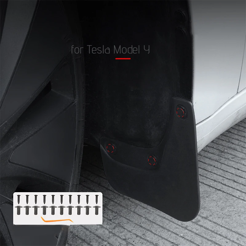 Mud Flaps Splash Guards For Tesla Model 3 highland 2024 Accessori Soft TPE Wheel Fender MudFlaps