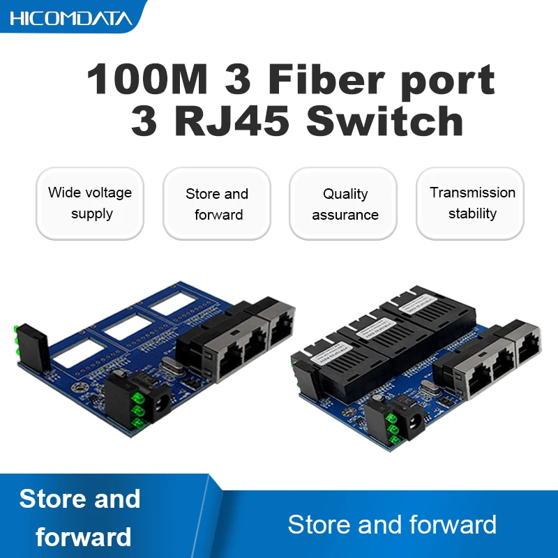 HICOMDATA Fibra Optica Fiber Switch Optic Media Converter Transceiver Optical Gigabit Equipment Rj45 Transceivers