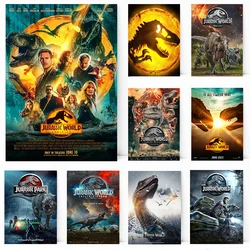 Classic Movie Jurassic Park Series Poster Retro Jurassic World Canvas painting Wall Art Pictures Dinosaur Home Decor Gifts