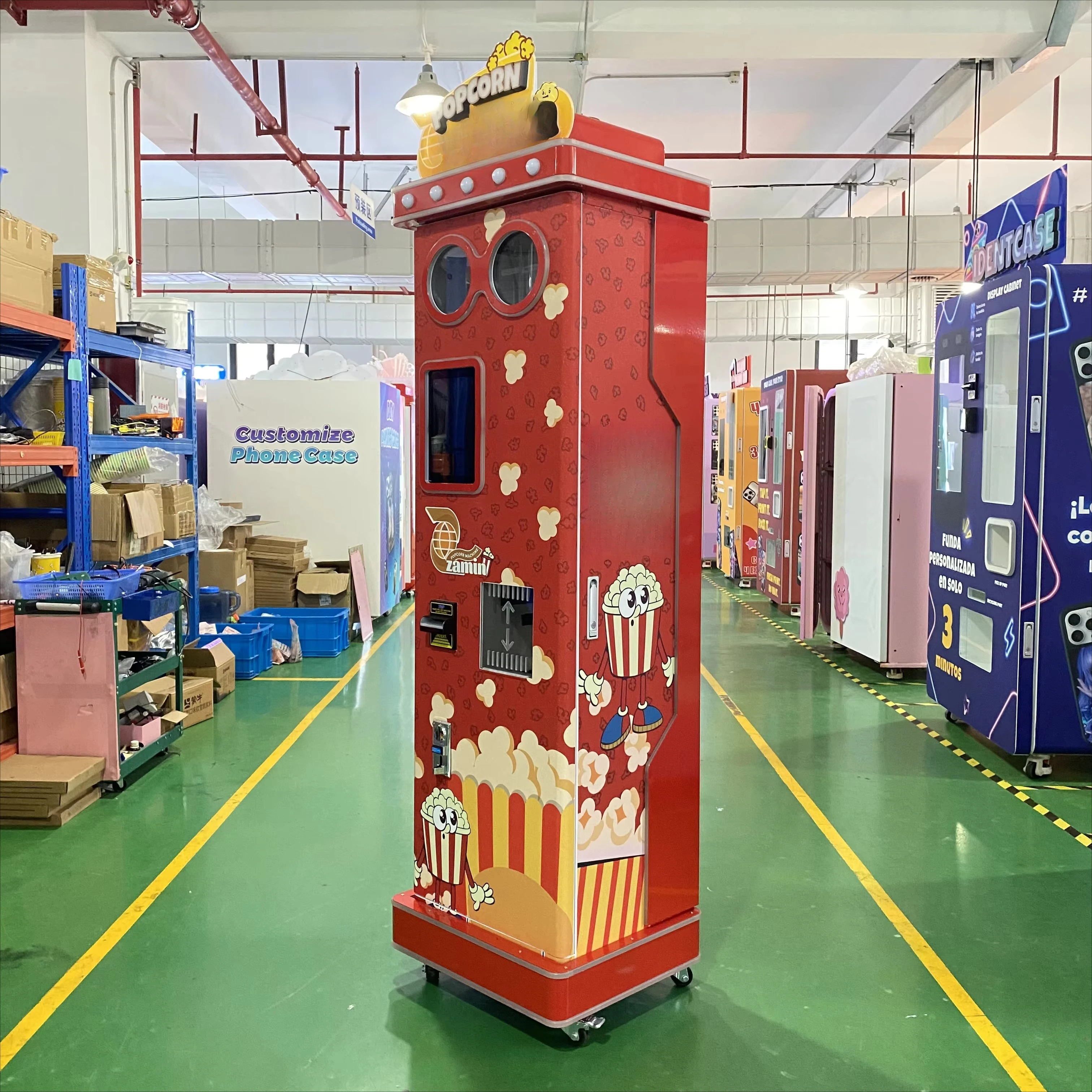 FOODLINE Luxury Cinema Popcorn Machine Anti Fog Glass Window High Efficient Heating Pot Retail Equipment