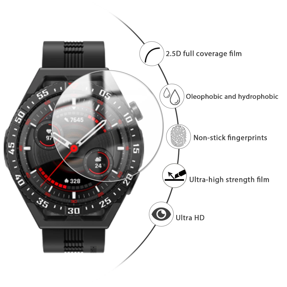 واقي شاشة لساعة HUذاوي gt 3 se ، غشاء واقي من الزجاج المقسى للساعة الذكية ، مضاد للخدش