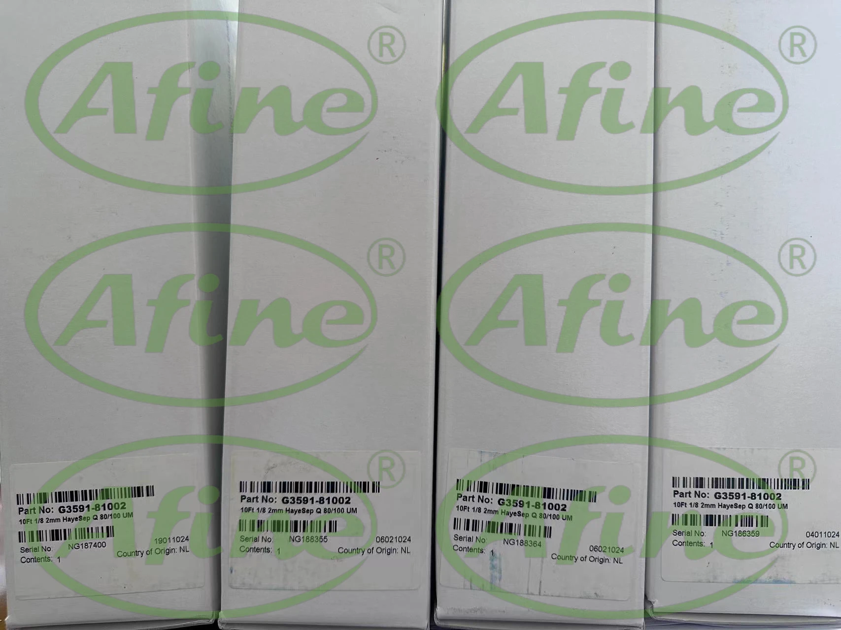 AFINE Agilent J&W GC verpackte Säulen in UltiMetal-Schläuchen, 1/8 Zoll Außendurchmesser, 2 mm Innendurchmesser, G3591-81001 G3591- 810012   G3591- 810013