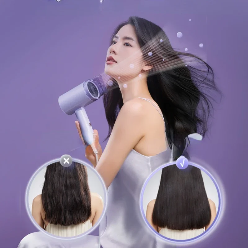 Anion Electric Hair Dryer Household High-Power Thermostatic Hair Care Quick-Drying Small Hair Dryer Portable for Dormitory