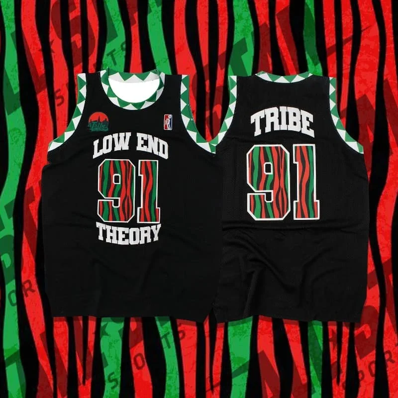 Summer Low End Theory Tribe # 91 Sleeveless Basketball Jersey Hip Hop Streetwear Loose Tank Sport Top Quick Dry Family Kids Tees