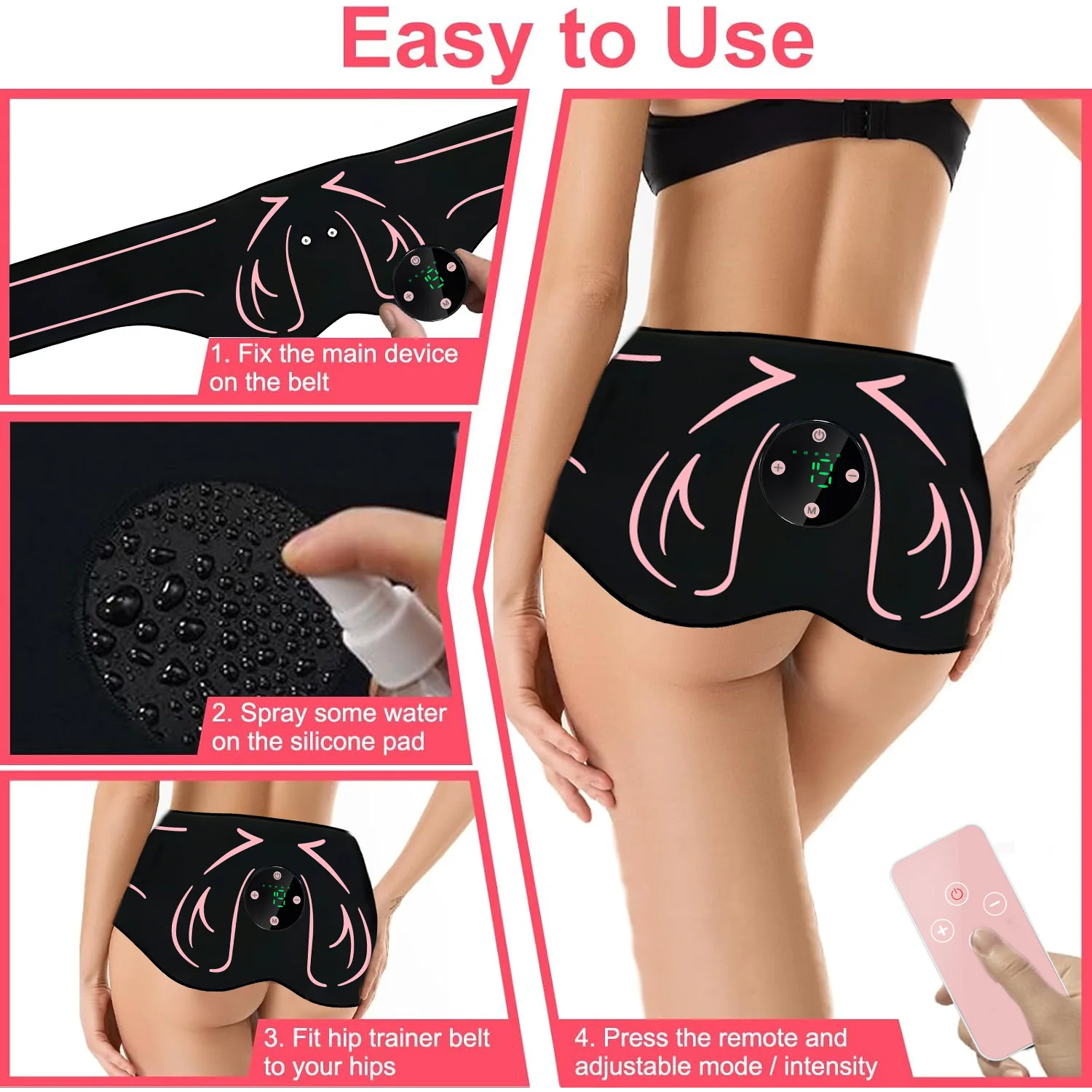 

Intelligent Buttocks Enriching Lifting Firming and Beautifying Household Fitness Equipment hip massage instrument