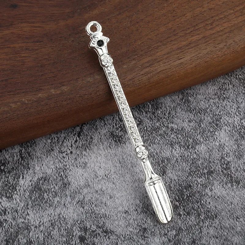 High Quality Sparkling Diamond Medicine Snuff spoon Metal various colors Smoke Pipe Cleaner Snuff tube Men Smoking Accessories