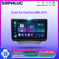 Sophluc 9 inch Android 13 Multimedia Vedio Player for Ford KA 2008-2012 Wireless Carplay GPS Navi BT FM DSP EQ Car Stereo Radio