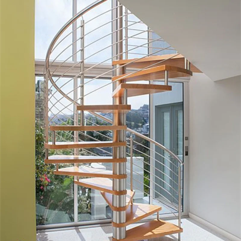 10 0.Zhang.Custom.Prefabricated Space Saving Circular Stair Decorative Staircase Kit