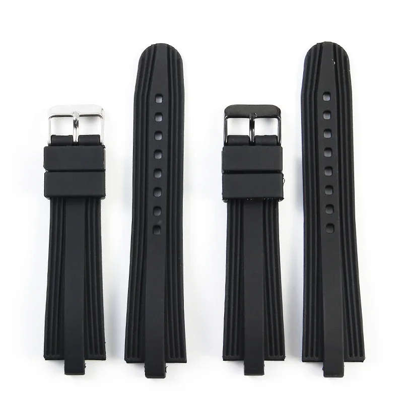 Exquisite and Durable Silicone Watchbands for Bvlgari Special Convex Interface  Waterproof Watch Strap 22x8mm 24x8mm