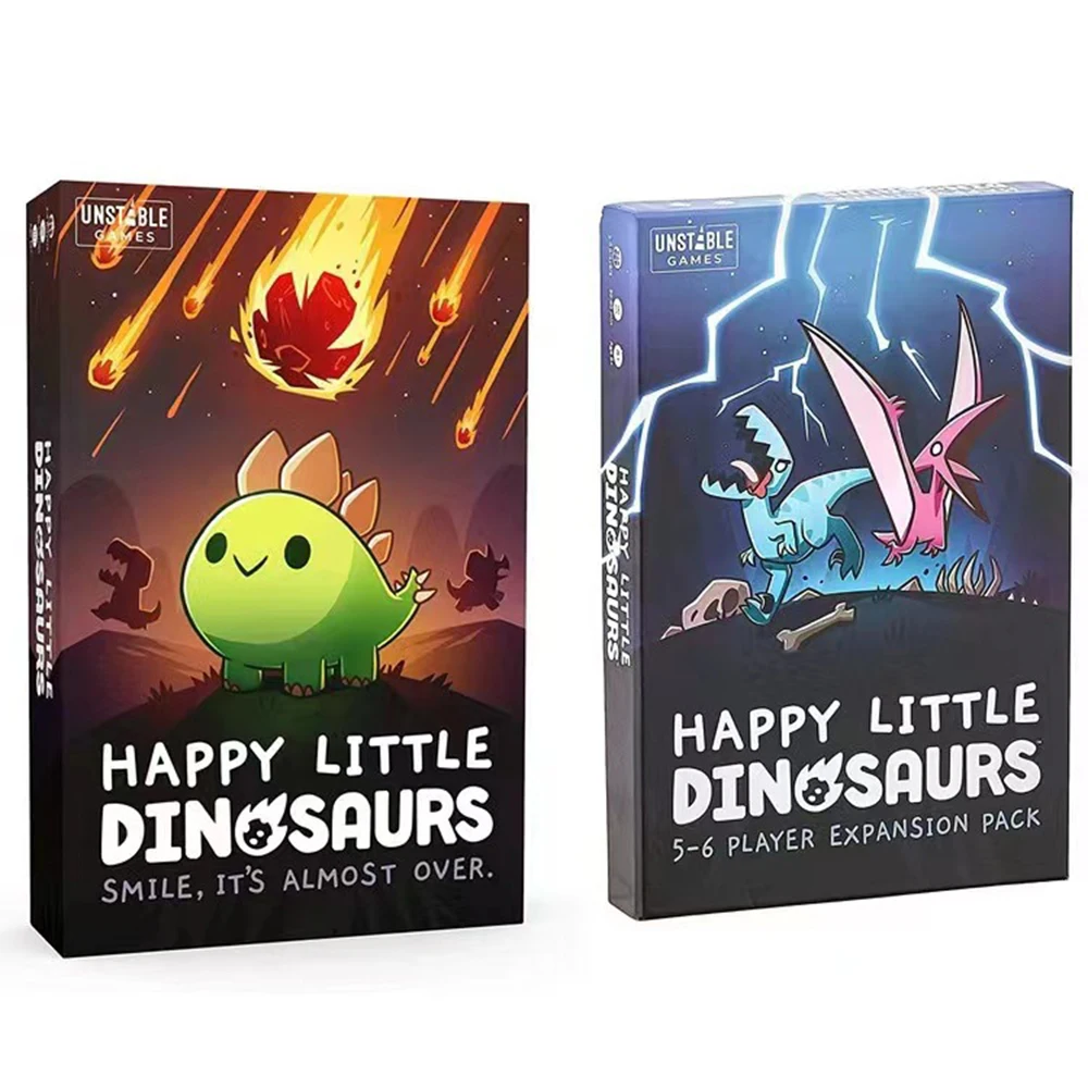 

Настольная игра Happy Little Dinosaurs, базовое издание расширения, воссоединение, тематическая вечеринка для кемпинга, интерактивная игральная карта, игрушка, подарок для ребенка