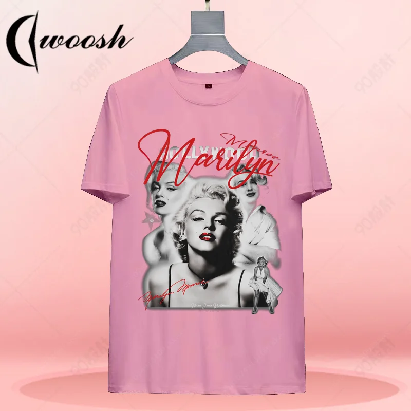 Cool Marilyn Monroe Printed T Shirt Sexy Women Men Round Neck Singer Tees Shirt Short Sleeve Clothes Teenager Man Female Tops