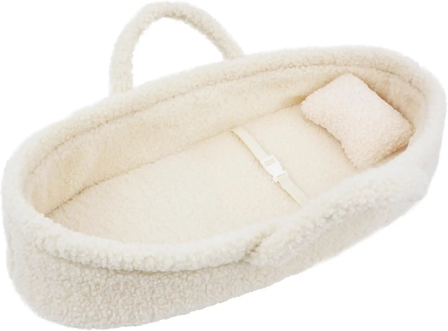 

Cozy Dream Doll Bassinet Portable Carrier for American Girl Dolls or Teddy Bears up to 18" Cream White