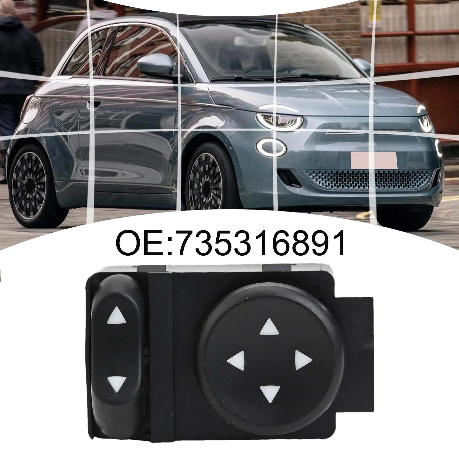 8-Pin Mirror Control Adjuster Switch 735316891 For Fiat For Palio For Doblo Wear-Resistant Metal Material Excellent Design