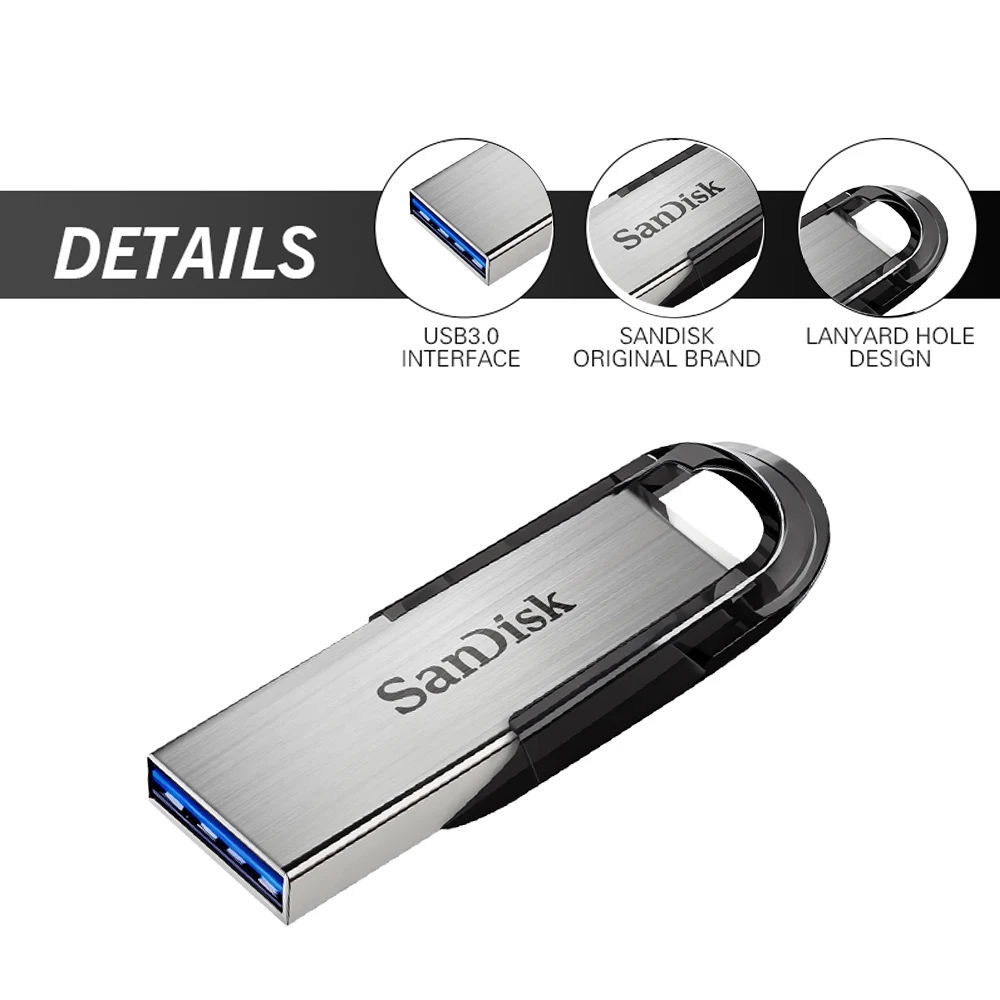 SANDISK Ultra Flair USB 3.0 Flash Drive Up To 150M/s Read 512G 256G 128G 64G mini Pen Drive high Speed USB 3.0 USB Stick 32G 16G