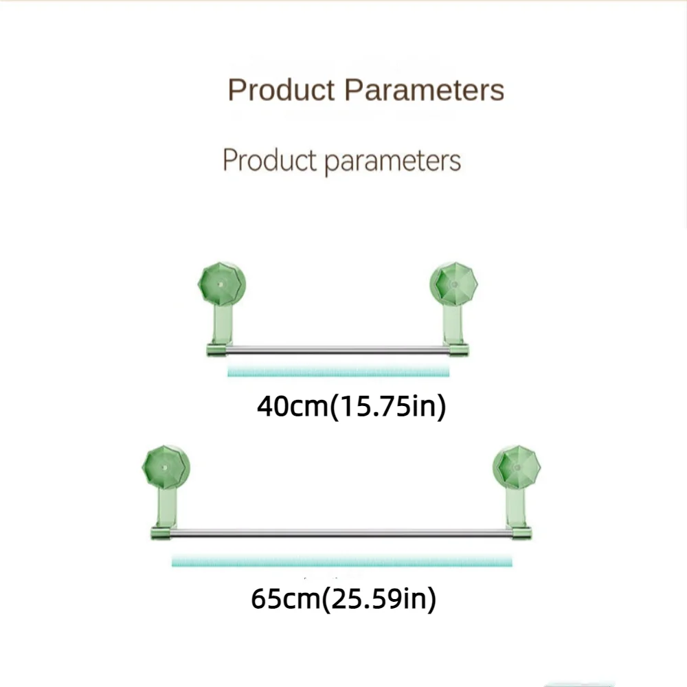 Rak handuk hisap dapat dilepas, gantungan handuk anti aus, rak handuk Bar, bebas lubang handuk multifungsi