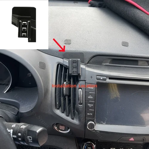 Imagen 2 del producto Soporte magnético de teléfono para Kia Sportage 3 SL 2011-2016 carga inalámbrica soporte fijo especial Base accesorios de montaje MagSafe