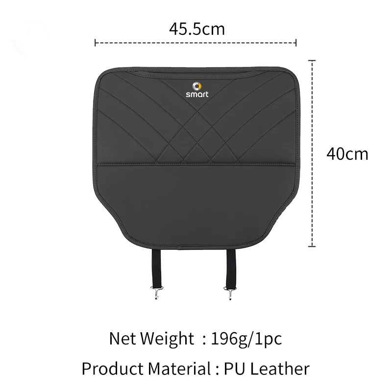 Universal Car Anti Kicks Pad Leather Protector Cover Waterproof Child Kick Mat For Smart Fortwo 451 450 453 Forfour EQ