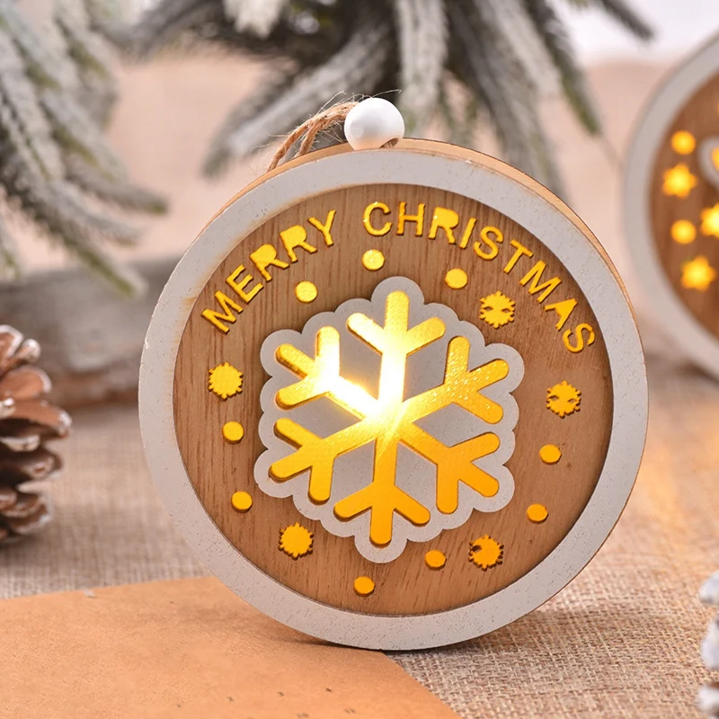 Ciondolo albero di natale, ornamenti di buon natale, segno di legno rotondo di buon natale segno di legno riutilizzabile per la parete della porta facile da usare