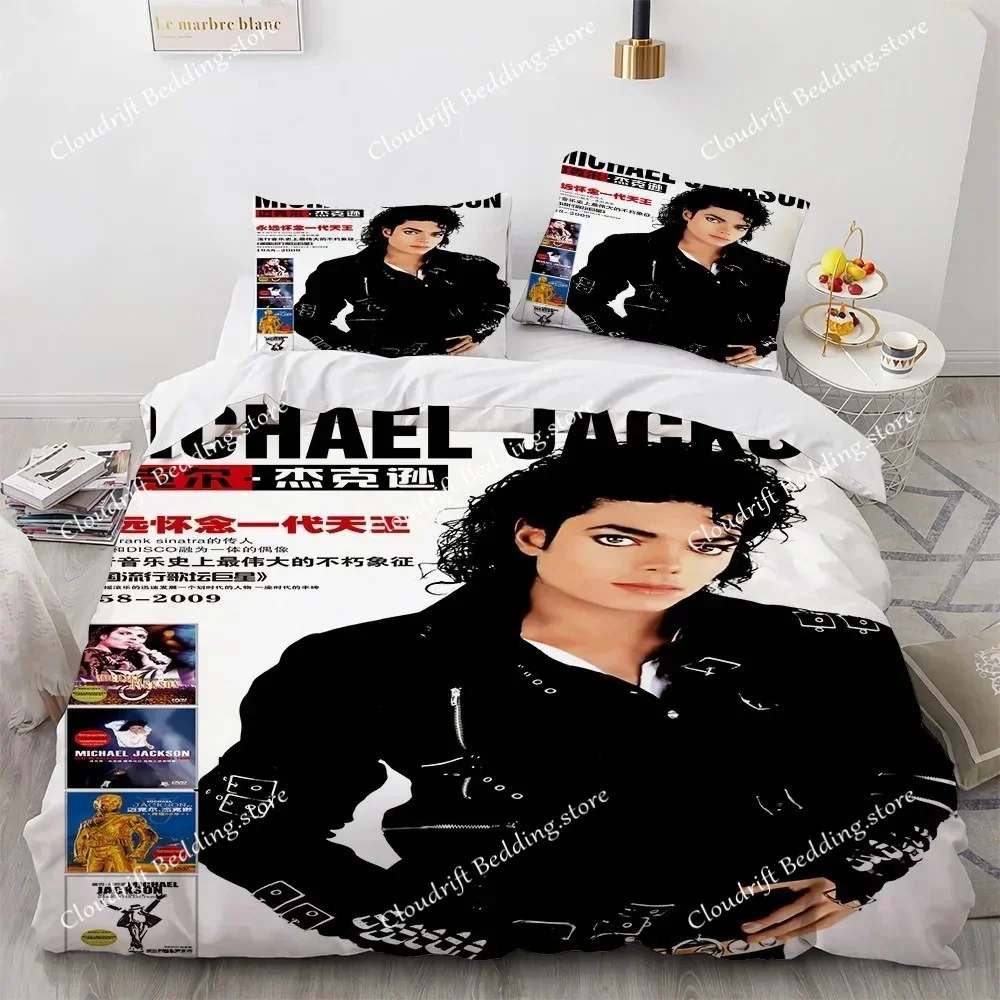 3D Printed Michael Jackson Bedding Set Quilt Duvet Home Warm Textile Cover Bedclothes Set026