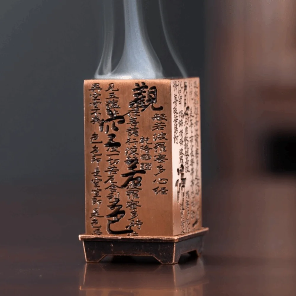 Vintage Alloy Incense Burner Mini Hollow Out Incense Burner Stick Holder Chinese Style Sandalwood Censer Home Decoration