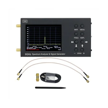 휴대용 스펙트럼 분석기, SA6 6GHz, 3.2 인치 터치 스크린, 35-6200MHz 무선 신호 발생기 테스터