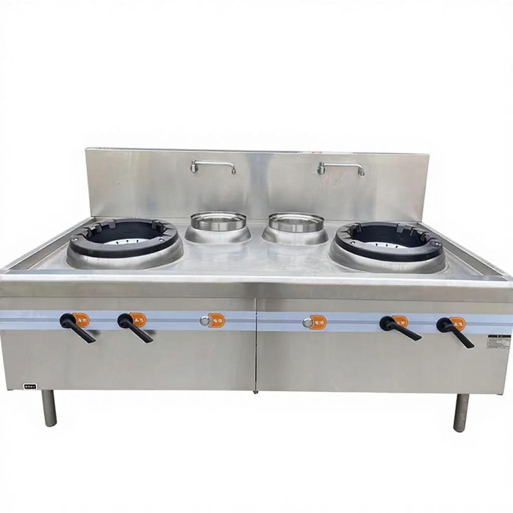 High-Efficiency Two Burner Commercial Wok Range | Stainless Steel 304 Fast Heating & Easy to Clean for Demanding Kitchens