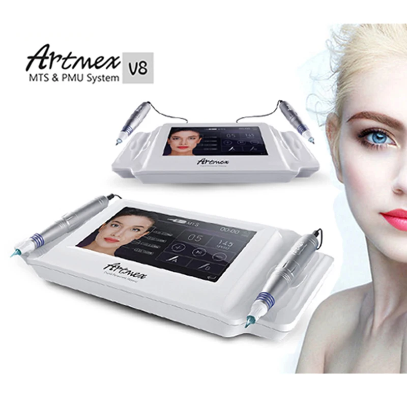 

Artmex V8 Tattoo Permanent Makeup Pen Machine Eyebrow Make Up&Lip Rotary Tattoo Machine MTS PMU System Strong Motor Tattoo Pen