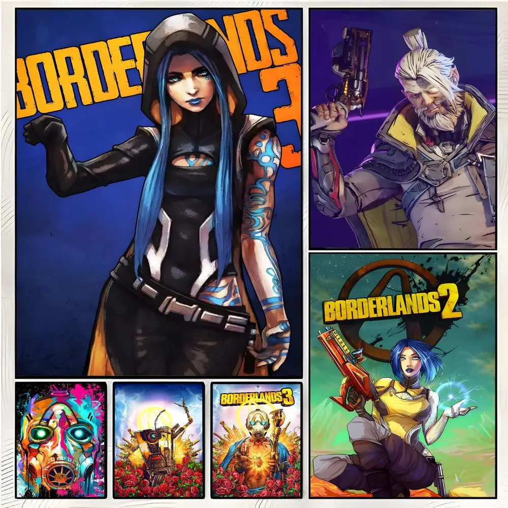 Borderlands Shooter Looter Painting Calligraphy Wall Art Mural Living Room Canvas Decor Gifts