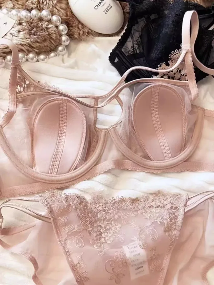 حمالة صدر مثيرة للتخسيس من الدانتيل الفرنسي للصدر الكبير مع حلقات فولاذية وحزام أذن أرنب ملابس داخلية لرفع وتقليل المظهر #5