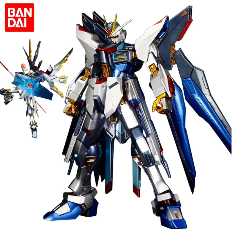 

Bandai Gundam Figure Assemblement Model MG Assault Freedom Metal Coloring with Stand Variable Collectible Display Doll Toy Gift