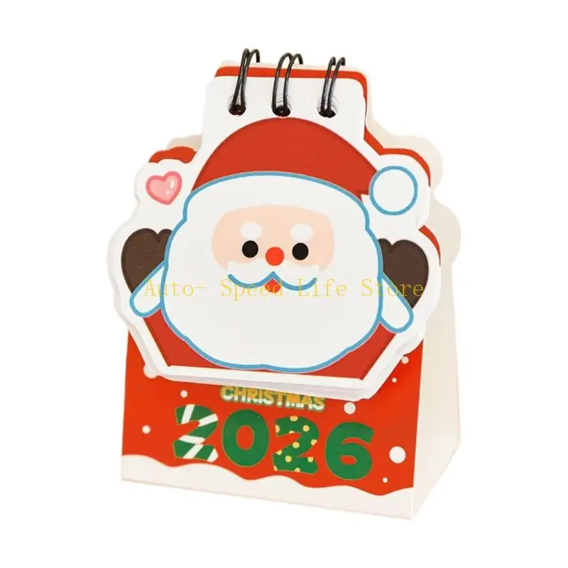 02DA Reusable 2026 Christmas Desk Monthly Calendar Recycled Paper Light Weight Design For Home and Office And Family Sharing