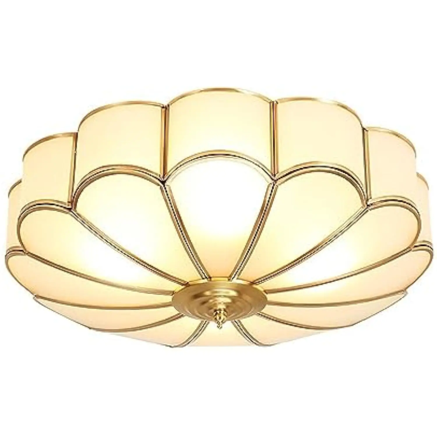 

European Style Retro Ceiling Light Hand-Made Glass Brass Ceiling Lamp Flush Mount Antique Ceiling Lighting Fixtures for Kitchen