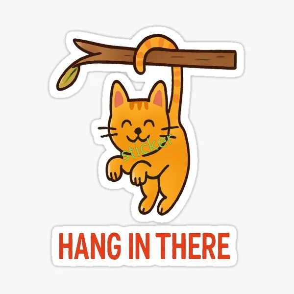 

Индивидуальная наклейка для автомобиля Hang in There, виниловые автомобильные аксессуары, наклейка для мотоцикла, водостойкая солнцезащитная наклейка на окно, багажник
