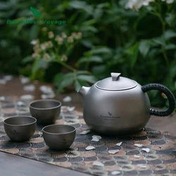 Boundless Voyage Titanium Teapot with Filter Ultralight 380ml Mini Kettle Cup Tea Set Outdoor Camping Home Garden Tea Maker