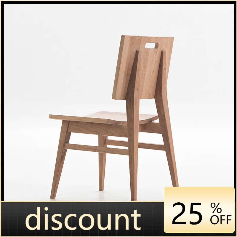 LMM Solid Wood Dining Chair Desk Chair Backrest Wide Seat Surface Modern Simple Home Design