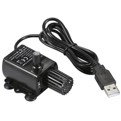 DC 5V USB Fountain Pump Brushless Water Oil Pump Micro Brushless Submersible Pond Fountain Pump 150L/H 1.2W Lift 3.28ft