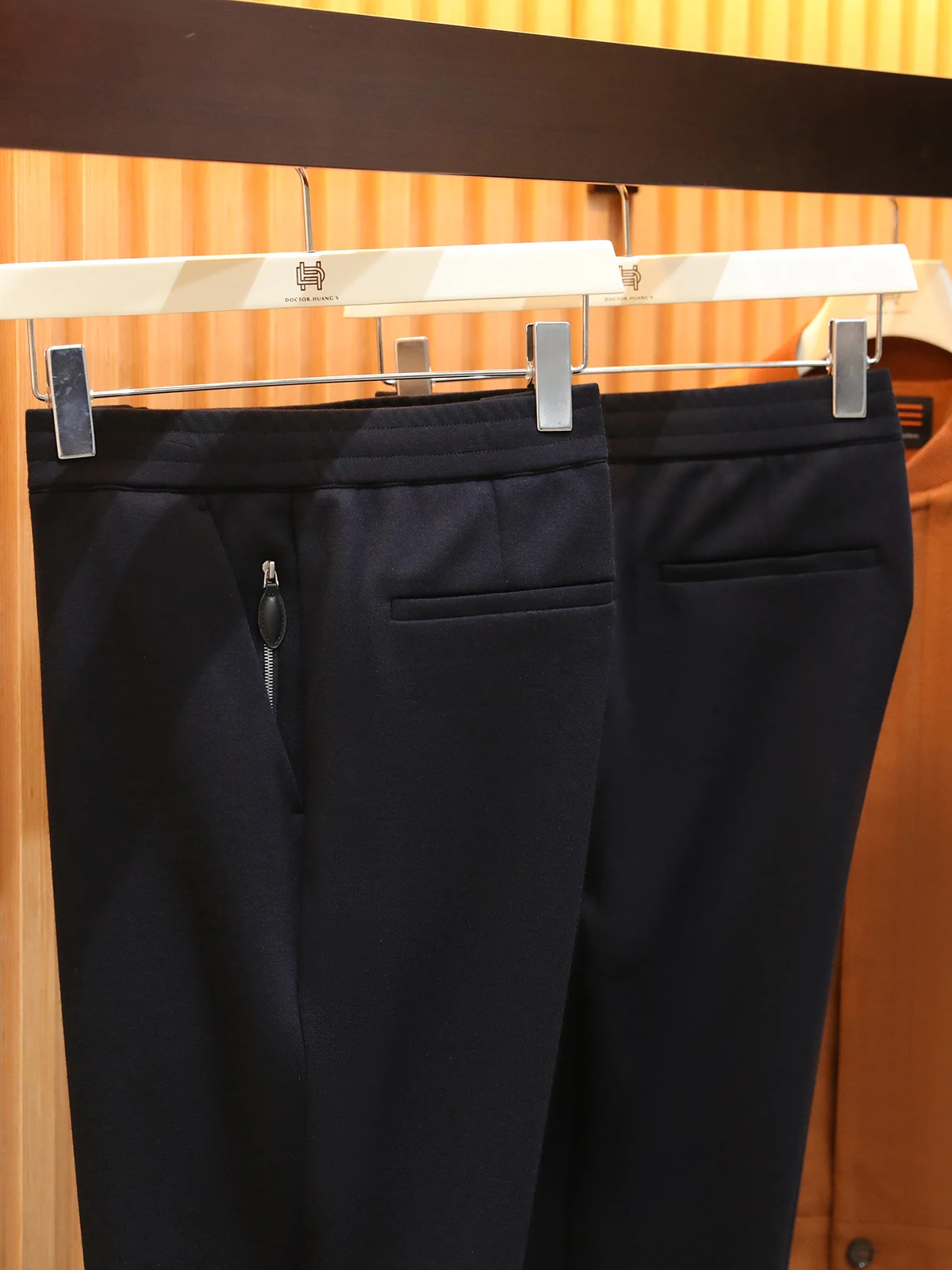 

Итальянские мужские трикотажные брюки прямого кроя класса люкс из смесовой шерсти с высокой талией, на молнии, удобные, модные, стильные