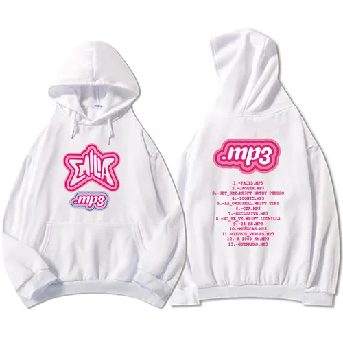 Ropa de hombre MP3 Emilia Mernes Sudaderas con capucha Impresión gráfica Sudaderas Invierno Casual Manga larga Sudaderas Rosa Unisex Sudadera con capucha suave