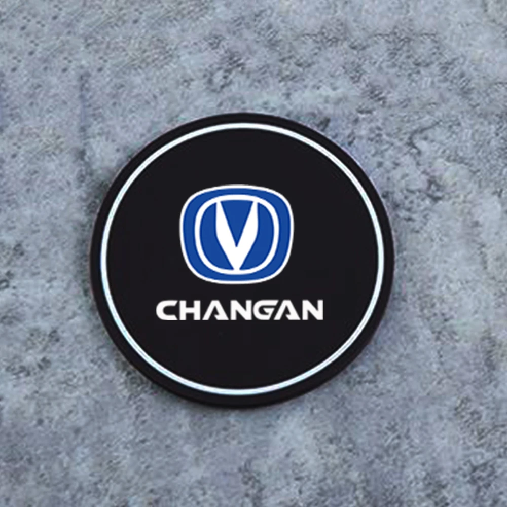 2 Stuks Auto Coaster Water Cup Fles Houder Anti-Slip Pad Mat Silicagel Voor Changan Cs25 Cs35 Cs55 Cs75 Cs85 Cs95