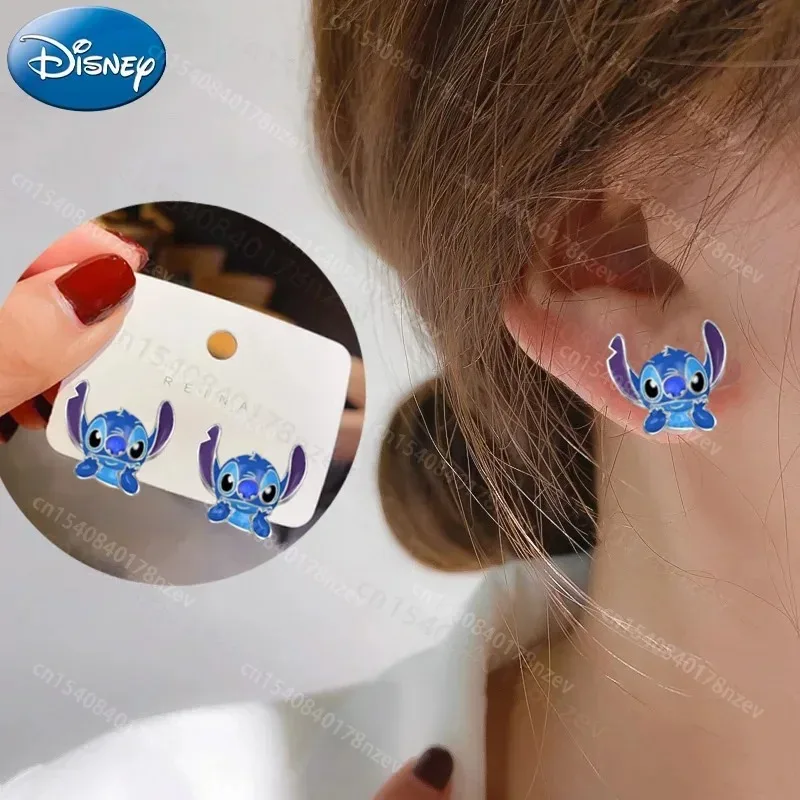 

Disney Lilo&Stitch Earrings Kawaii Stitch Premium Women's Metal Earrings Exquisite Cartoon Women's Jewelry Accessories Girl Gift