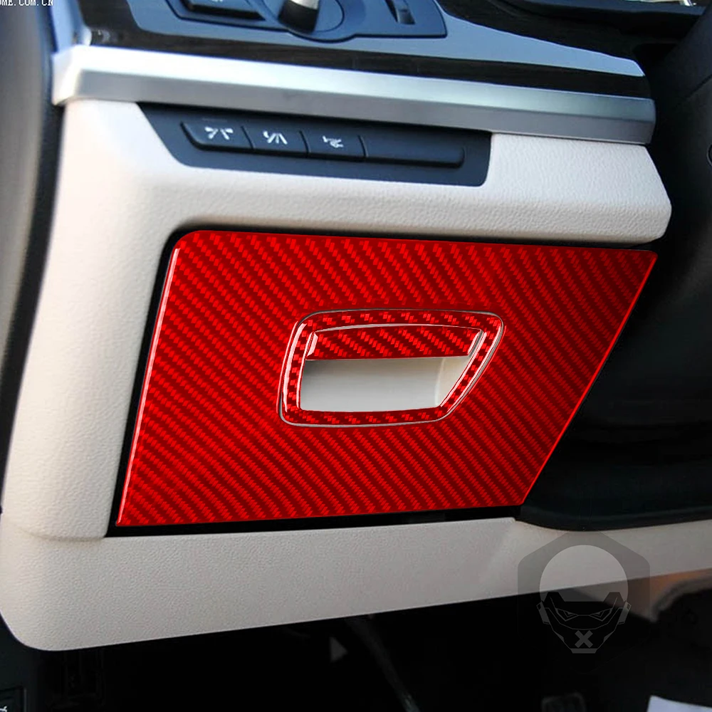 For BMW 7 Series F01 F02 2009-2014 Real Carbon Fiber Driver Storage Box Panel Set Trim Cover Car Interior Accessories Sticker