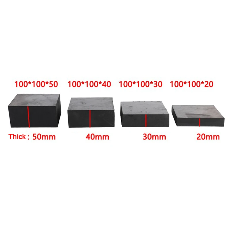 1Pcs สีดำแผ่นยาง Damping ปะเก็น Pad 50X50มม.100X100Mm 200X200Mm หนา10Mm 15Mm 20Mm 30Mm 50Mm