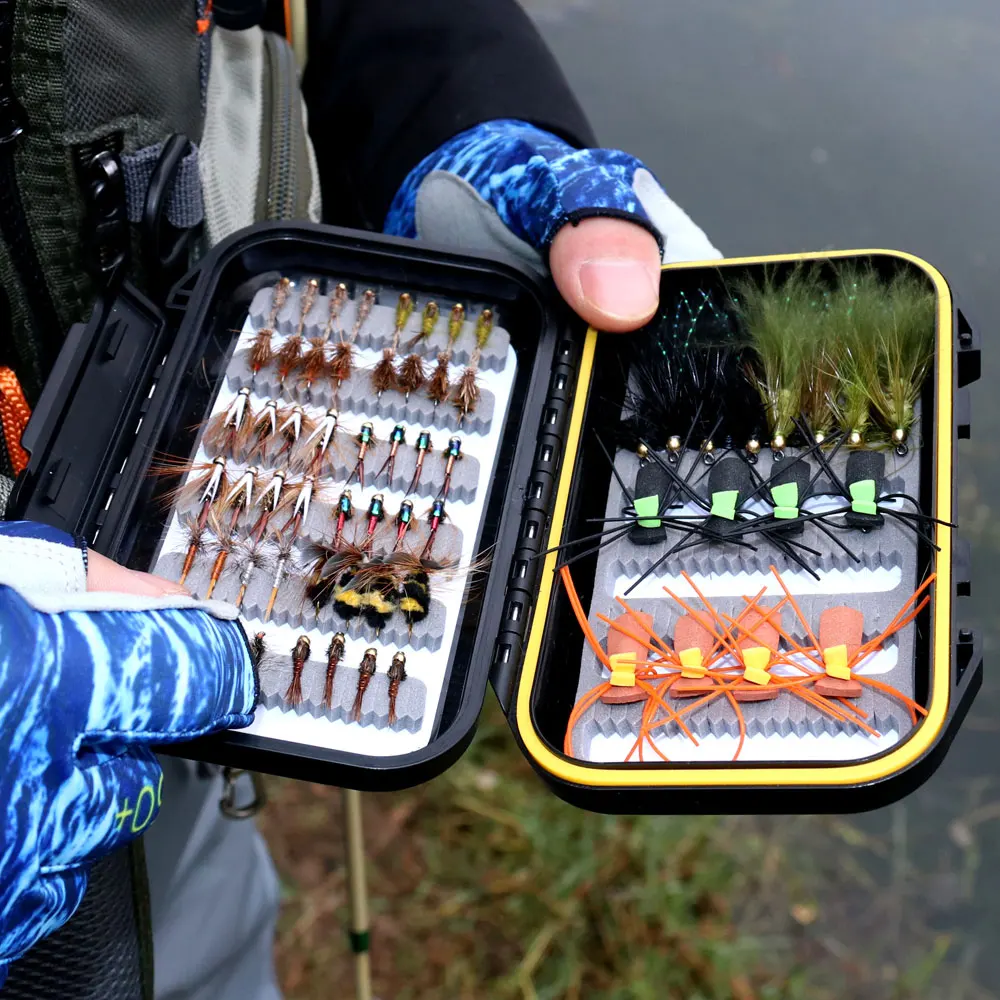 64-teiliges, 92-teiliges, 120-teiliges Nass- und Trockenfliegen-Set für Nymphen, Woolly Buggers, Streamer, Emerger, Würmer, Bass, Forelle, Grauforelle, Panfish – Angelköder – Detail 7