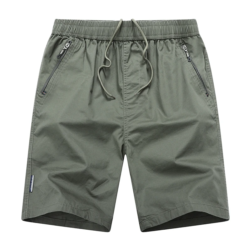 

100% Cotton Shorts Man Summer Lightweight Breathable Casual Fashion Short Pants Elastic Drawstring Outdoor Hiking Shorts