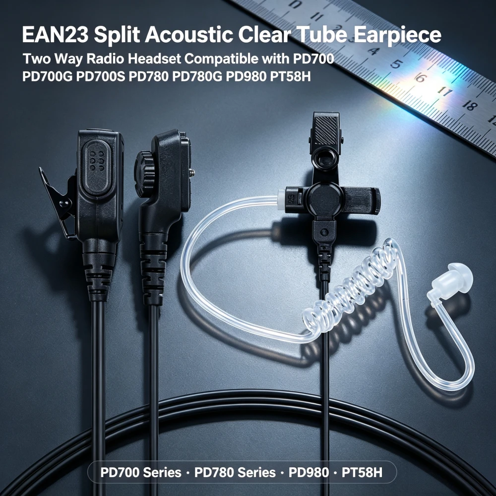 ean23、透明チューブ型イヤホン。hytera-pd700g、pd700s、pd780g、pd780、pd980、pd700、pt580hなどのトランシーバーに対応。