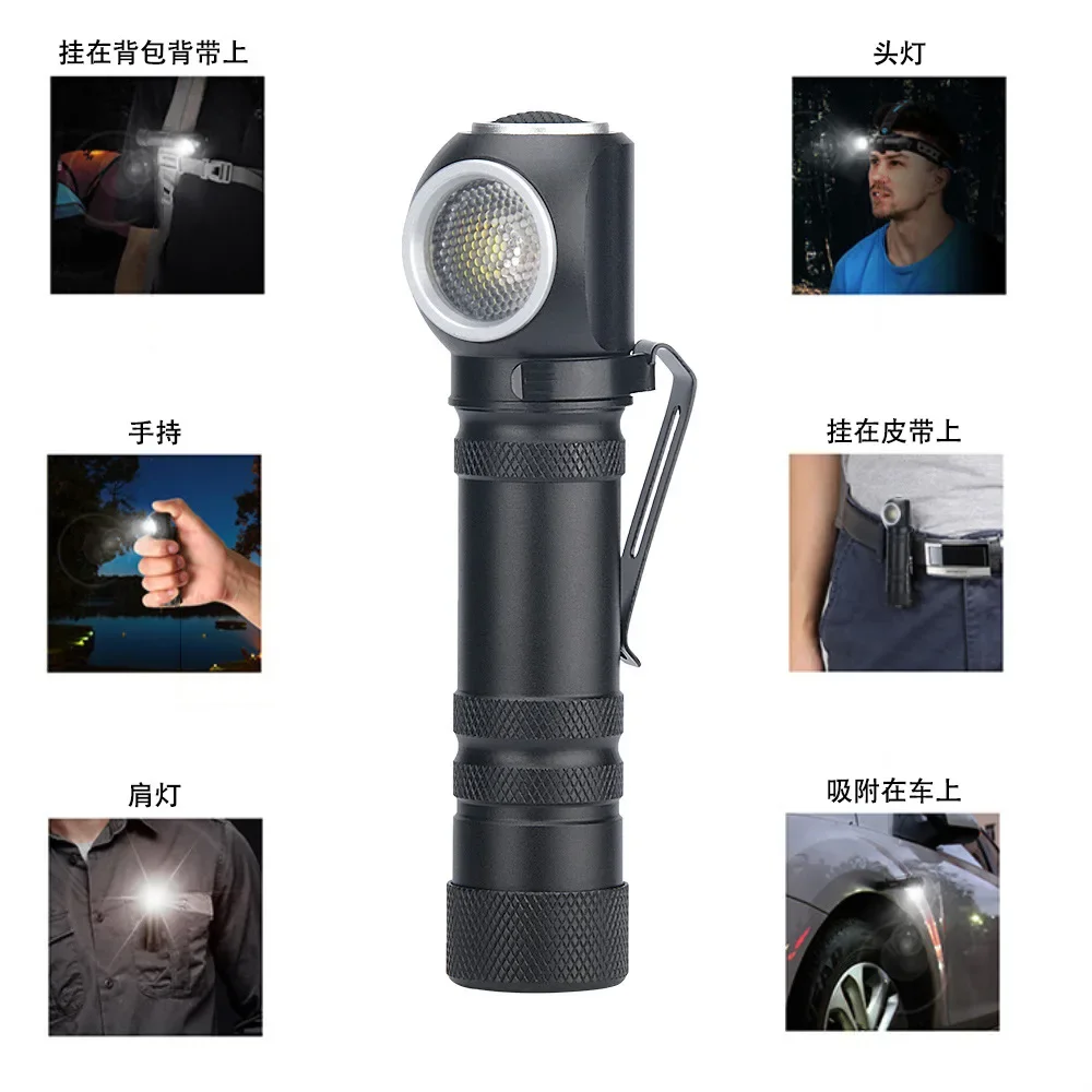 Strong Light LED Lighting Portable Multi-Function Flashlight Headlight Dual-Purpose Built-in Battery Magnetic Charging