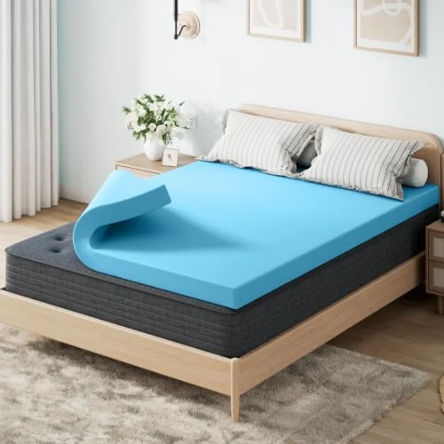 

Memory Foam Mattress Topper Pad Soft Bed Anti-Slip Base Size Style
